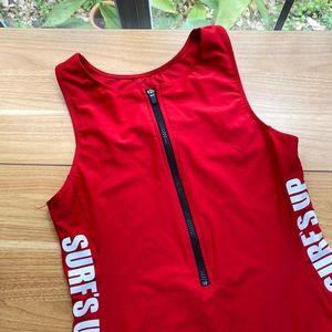 Plus Size Red One Piece Swimsuit, Forever 21, 1X, Life Guard Swimsuit, Bay Watch